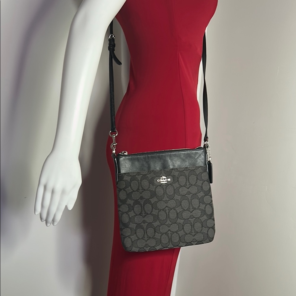 Coach, Messenger Logo Brown and Tan Crossbody Bag - Picture 2 of 6